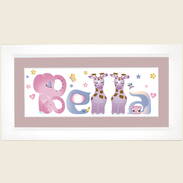 Framed Name Art - Bella - Anna Marie's ABCs