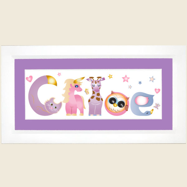 Framed Name Art - Chloe - Anna Marie's ABCs